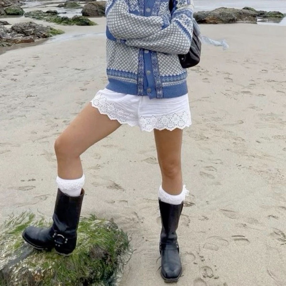 Vintage Leather Western / Moto Boots/ wide calf